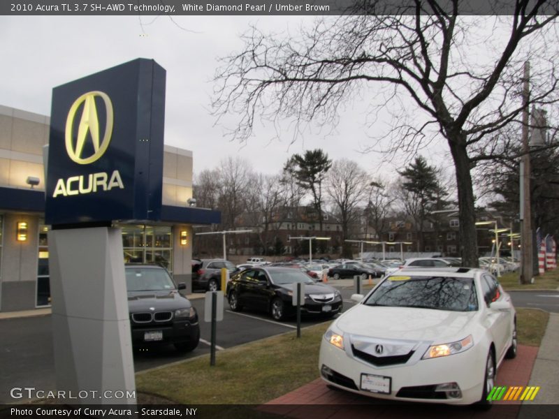White Diamond Pearl / Umber Brown 2010 Acura TL 3.7 SH-AWD Technology