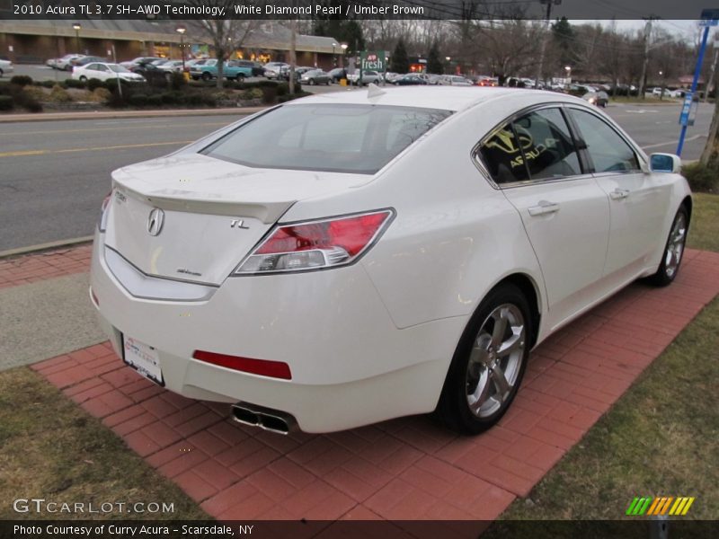 White Diamond Pearl / Umber Brown 2010 Acura TL 3.7 SH-AWD Technology