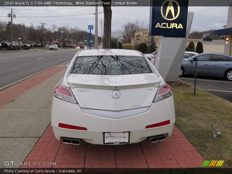 White Diamond Pearl / Umber Brown 2010 Acura TL 3.7 SH-AWD Technology