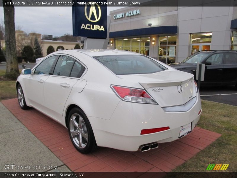 White Diamond Pearl / Umber Brown 2010 Acura TL 3.7 SH-AWD Technology