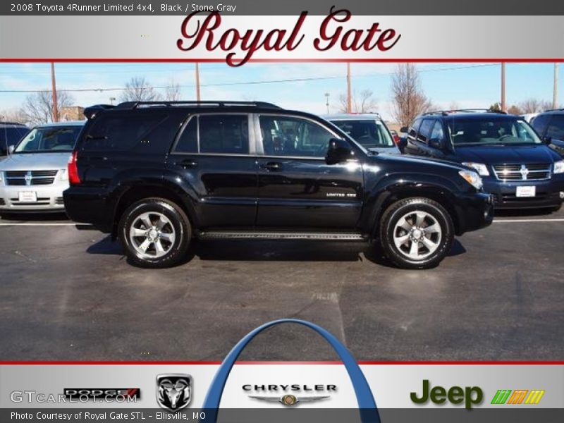 Black / Stone Gray 2008 Toyota 4Runner Limited 4x4