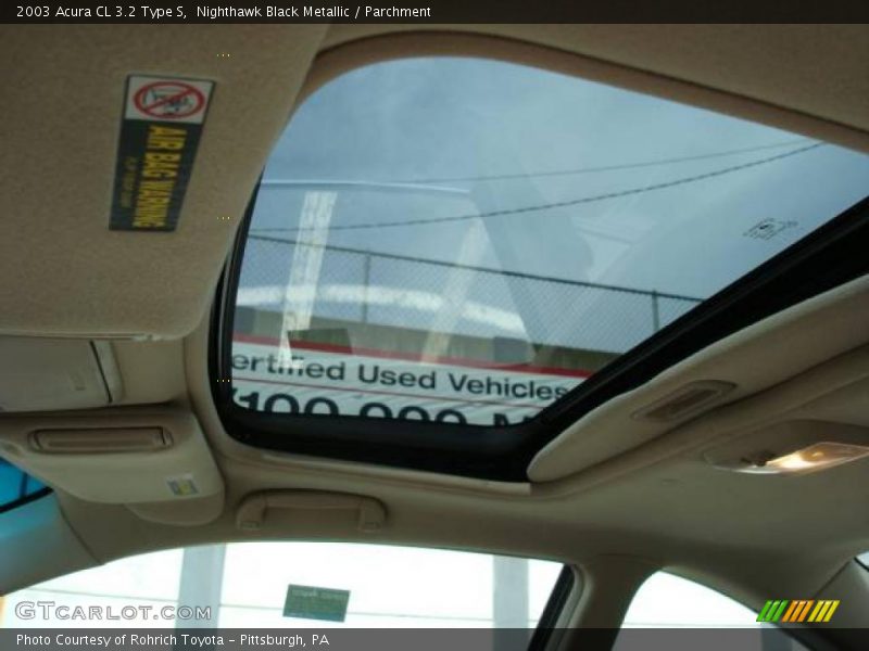 Nighthawk Black Metallic / Parchment 2003 Acura CL 3.2 Type S