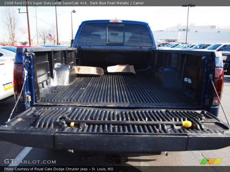 Dark Blue Pearl Metallic / Camel 2008 Ford F250 Super Duty Lariat SuperCab 4x4