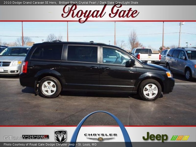 Brilliant Black Crystal Pearl / Dark Slate Gray/Light Shale 2010 Dodge Grand Caravan SE Hero