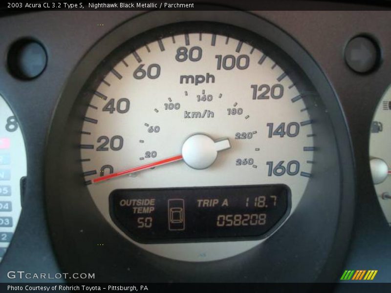 Nighthawk Black Metallic / Parchment 2003 Acura CL 3.2 Type S