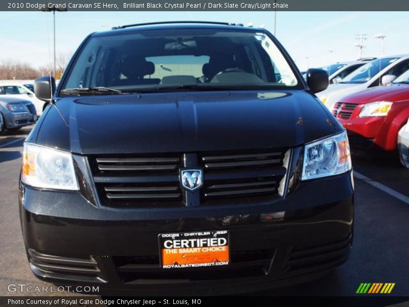 Brilliant Black Crystal Pearl / Dark Slate Gray/Light Shale 2010 Dodge Grand Caravan SE Hero