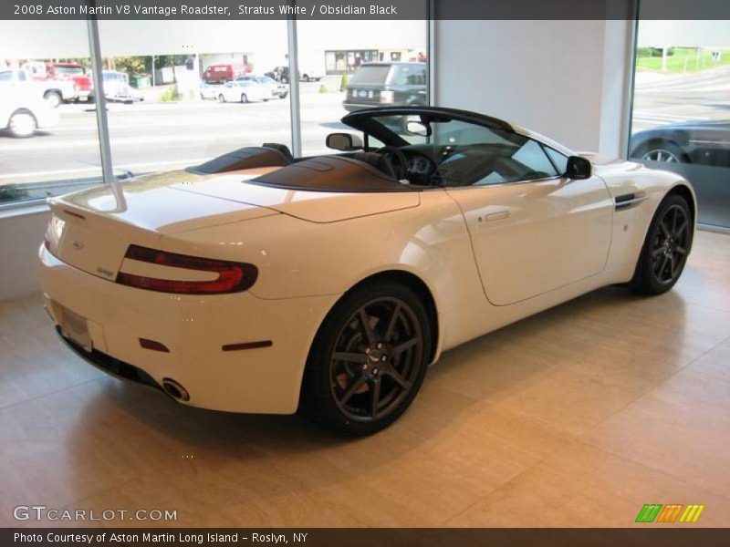 Stratus White / Obsidian Black 2008 Aston Martin V8 Vantage Roadster