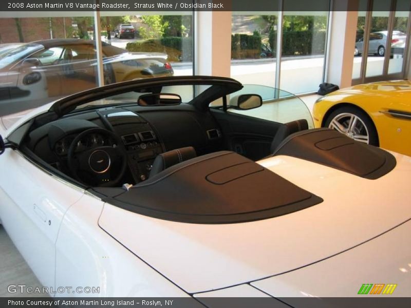 Stratus White / Obsidian Black 2008 Aston Martin V8 Vantage Roadster