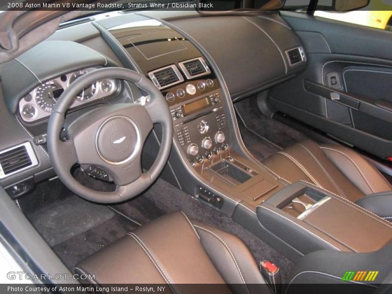 Stratus White / Obsidian Black 2008 Aston Martin V8 Vantage Roadster