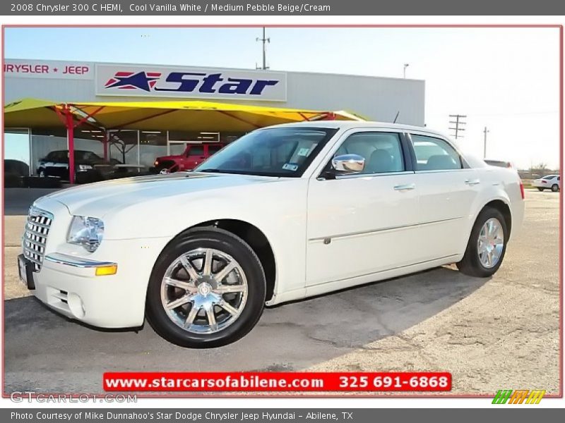 Cool Vanilla White / Medium Pebble Beige/Cream 2008 Chrysler 300 C HEMI