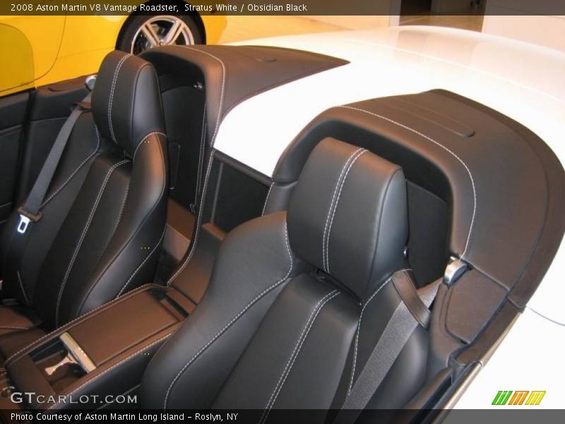 Stratus White / Obsidian Black 2008 Aston Martin V8 Vantage Roadster