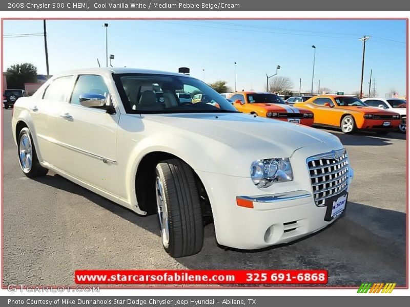 Cool Vanilla White / Medium Pebble Beige/Cream 2008 Chrysler 300 C HEMI