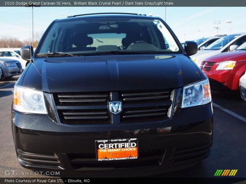Brilliant Black Crystal Pearl / Dark Slate Gray/Light Shale 2010 Dodge Grand Caravan SE Hero