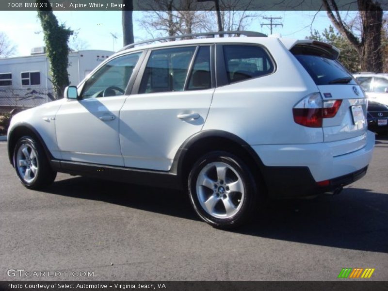 Alpine White / Beige 2008 BMW X3 3.0si