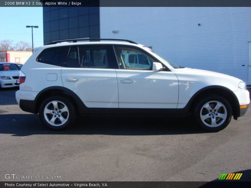 Alpine White / Beige 2008 BMW X3 3.0si