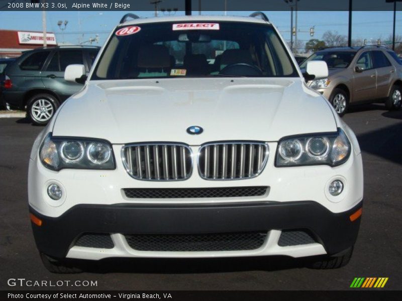 Alpine White / Beige 2008 BMW X3 3.0si