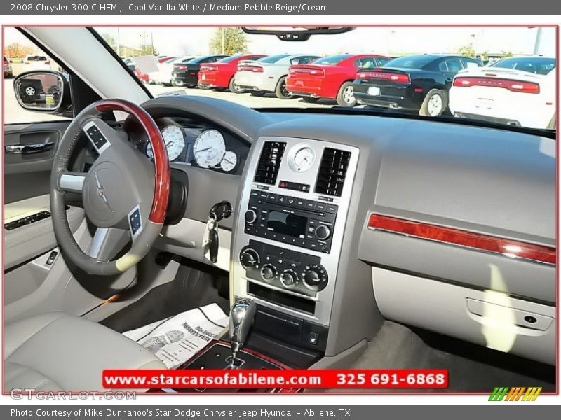 Cool Vanilla White / Medium Pebble Beige/Cream 2008 Chrysler 300 C HEMI