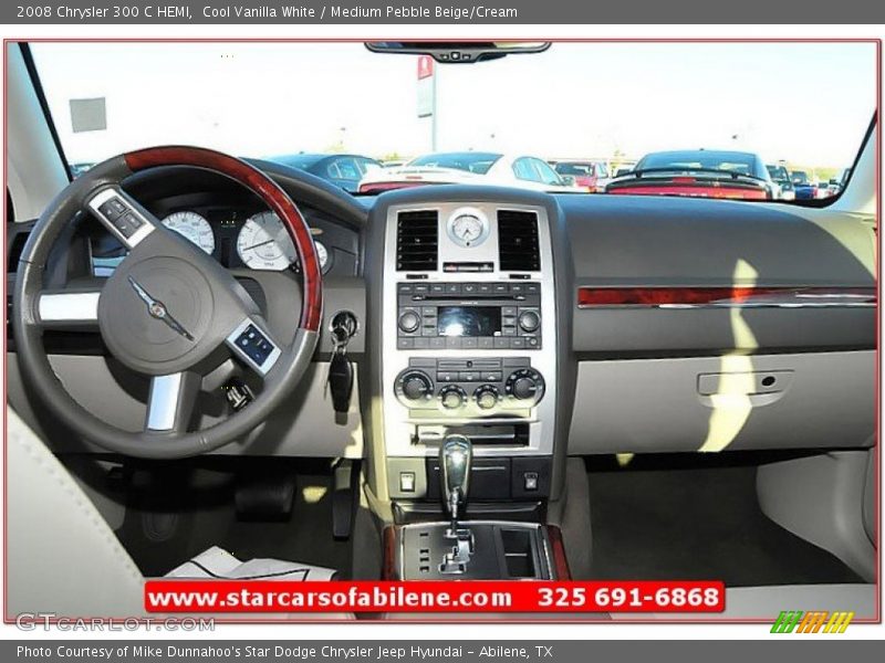 Cool Vanilla White / Medium Pebble Beige/Cream 2008 Chrysler 300 C HEMI