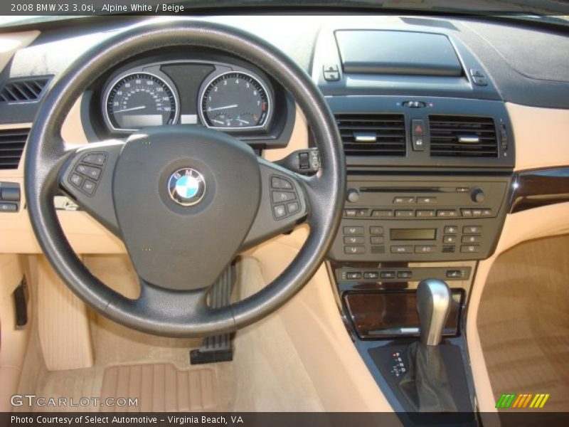 Alpine White / Beige 2008 BMW X3 3.0si