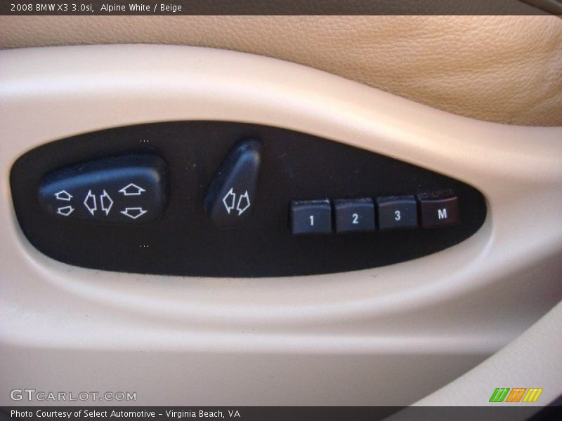 Alpine White / Beige 2008 BMW X3 3.0si