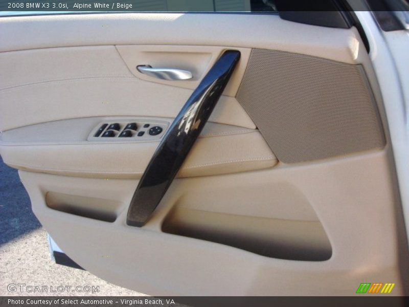 Alpine White / Beige 2008 BMW X3 3.0si