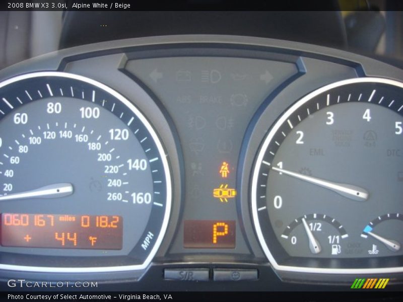 Alpine White / Beige 2008 BMW X3 3.0si