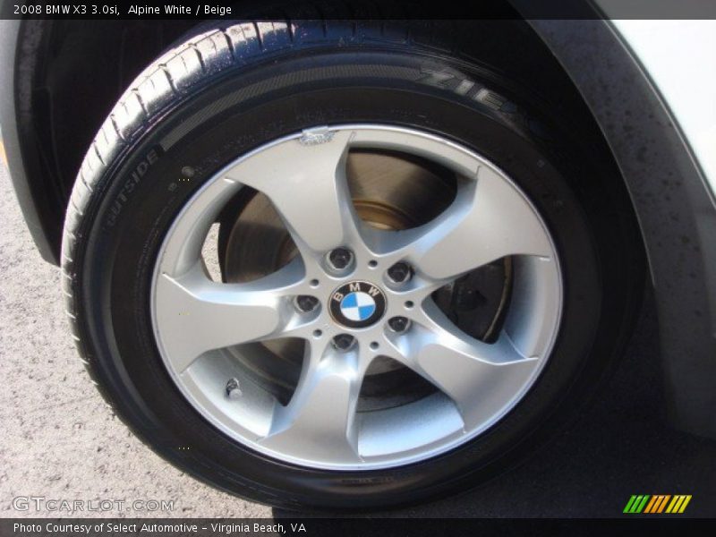 Alpine White / Beige 2008 BMW X3 3.0si