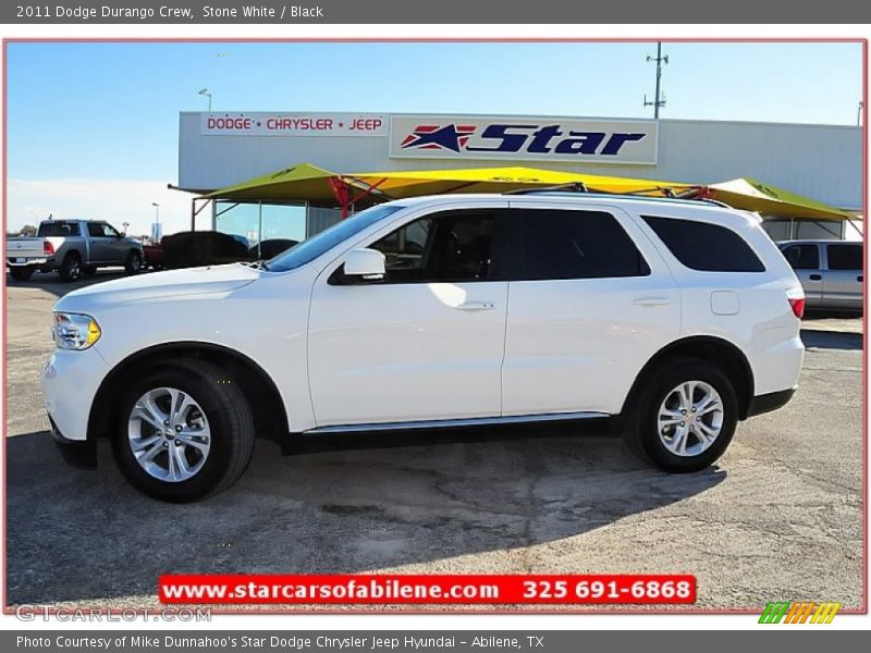 Stone White / Black 2011 Dodge Durango Crew