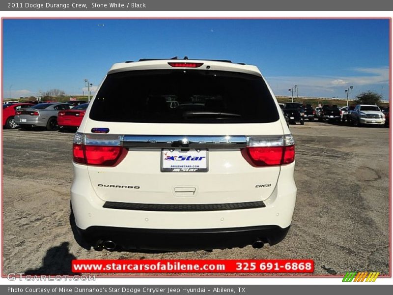 Stone White / Black 2011 Dodge Durango Crew