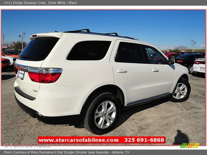 Stone White / Black 2011 Dodge Durango Crew