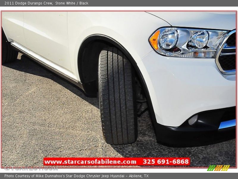 Stone White / Black 2011 Dodge Durango Crew