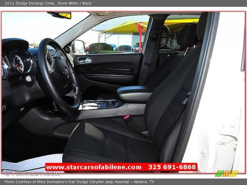 Stone White / Black 2011 Dodge Durango Crew