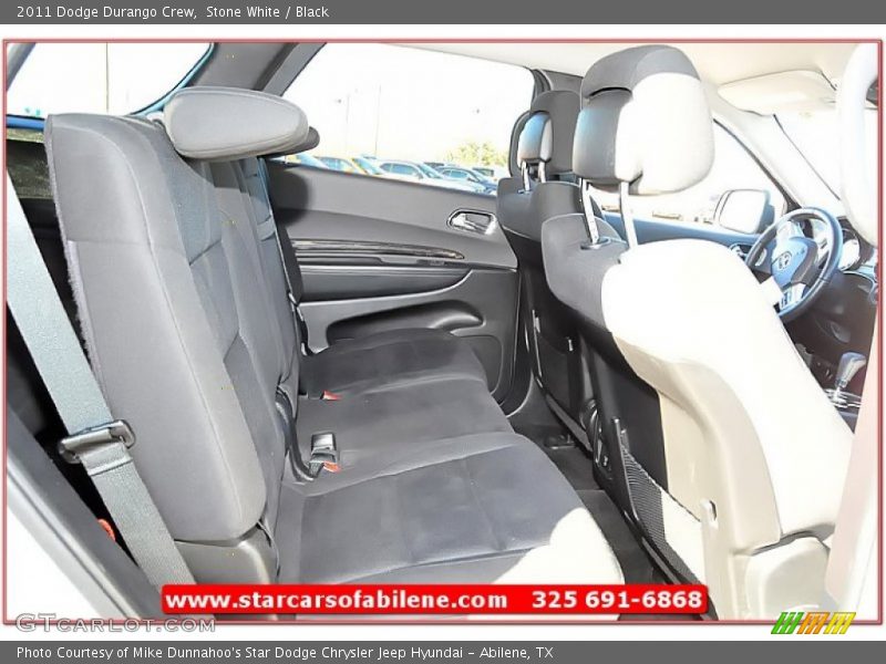 Stone White / Black 2011 Dodge Durango Crew