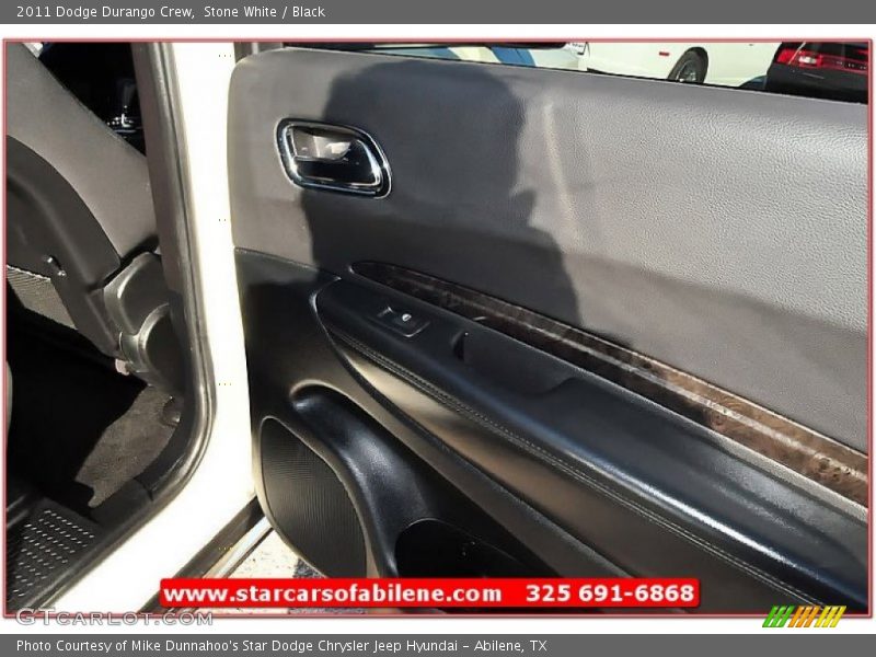 Stone White / Black 2011 Dodge Durango Crew