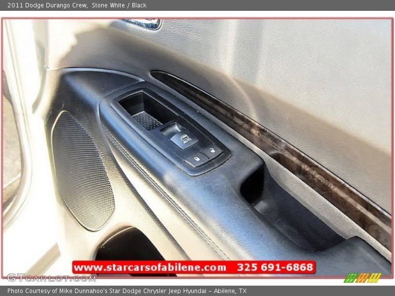 Stone White / Black 2011 Dodge Durango Crew
