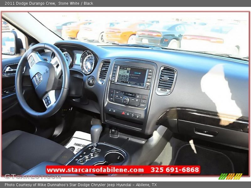 Stone White / Black 2011 Dodge Durango Crew