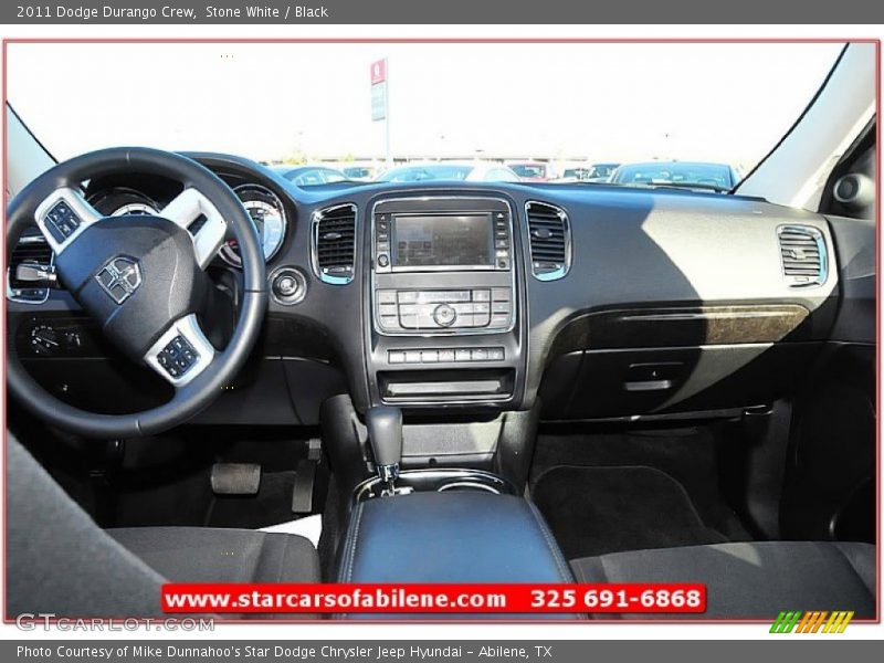 Stone White / Black 2011 Dodge Durango Crew