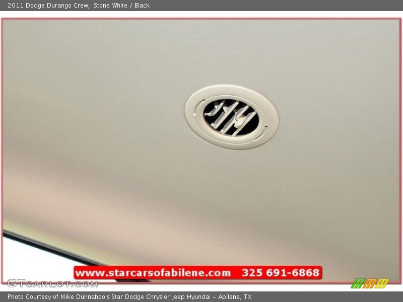 Stone White / Black 2011 Dodge Durango Crew