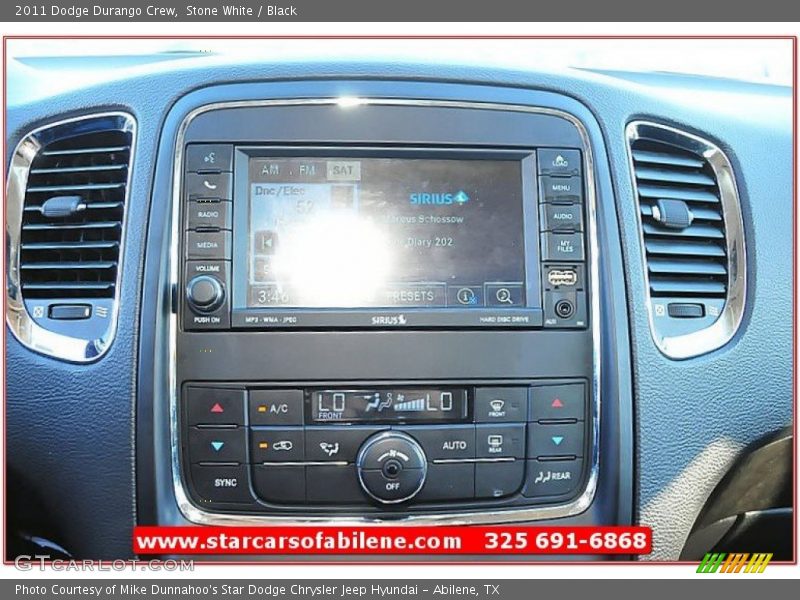 Stone White / Black 2011 Dodge Durango Crew