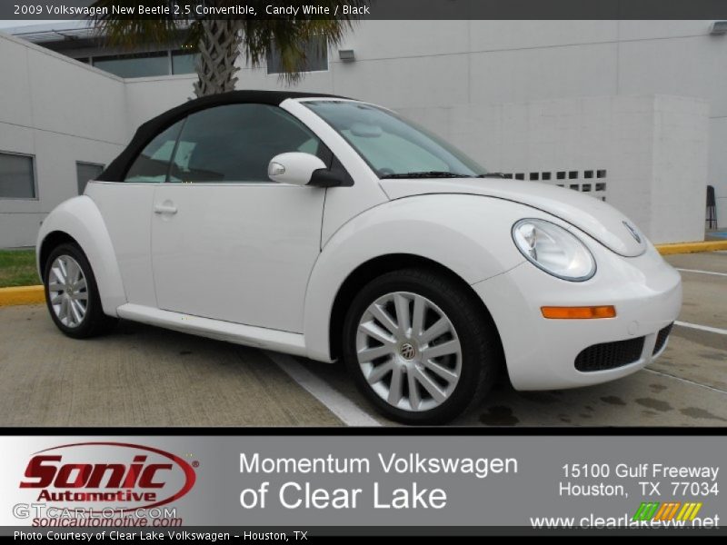 Candy White / Black 2009 Volkswagen New Beetle 2.5 Convertible