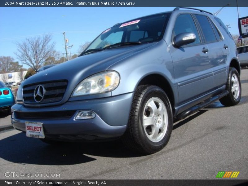 Platinum Blue Metallic / Ash Grey 2004 Mercedes-Benz ML 350 4Matic