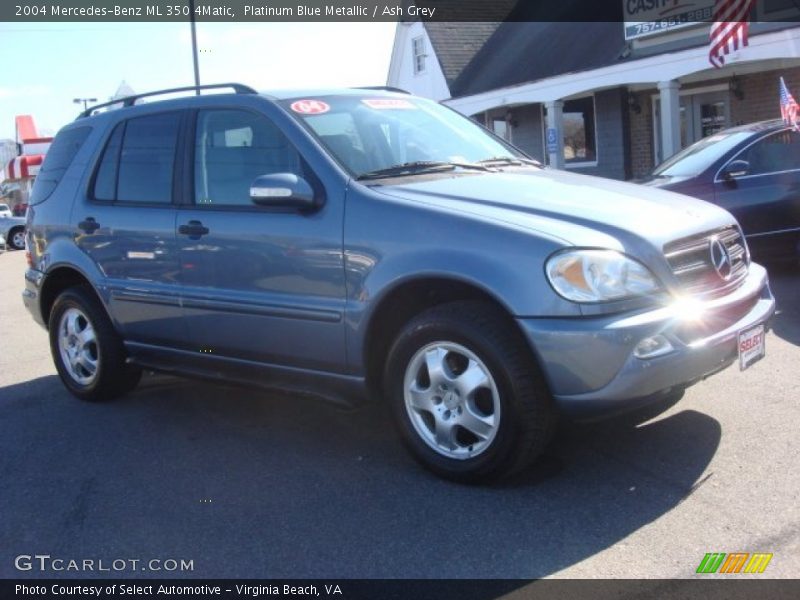 Platinum Blue Metallic / Ash Grey 2004 Mercedes-Benz ML 350 4Matic