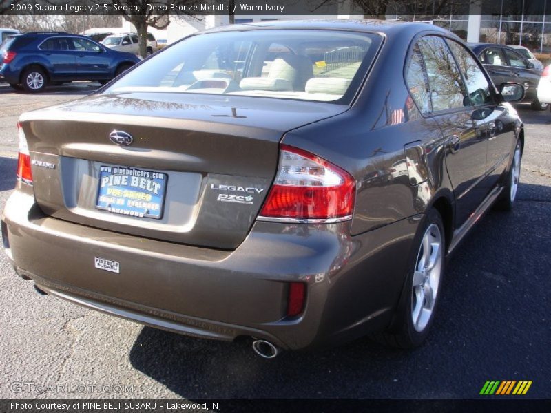 Deep Bronze Metallic / Warm Ivory 2009 Subaru Legacy 2.5i Sedan