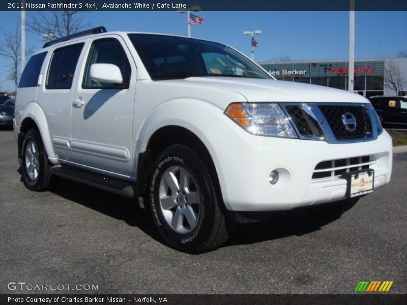 Avalanche White / Cafe Latte 2011 Nissan Pathfinder S 4x4