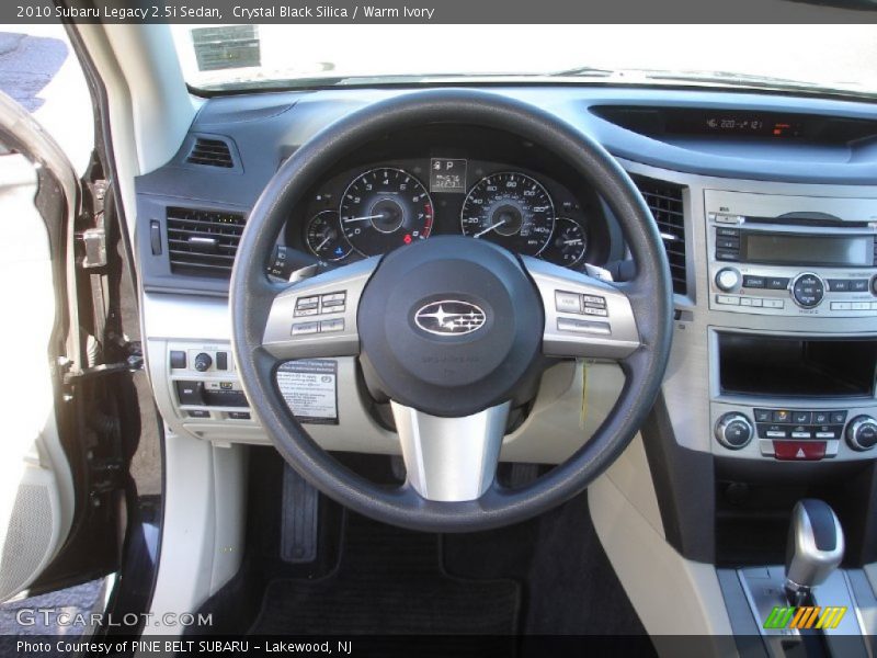 Crystal Black Silica / Warm Ivory 2010 Subaru Legacy 2.5i Sedan