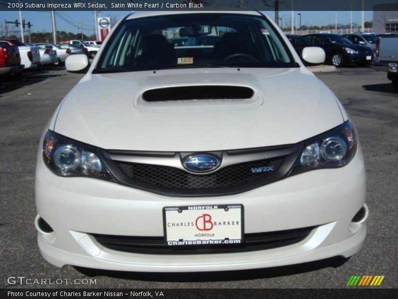 Satin White Pearl / Carbon Black 2009 Subaru Impreza WRX Sedan