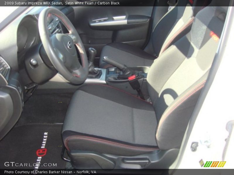 Satin White Pearl / Carbon Black 2009 Subaru Impreza WRX Sedan