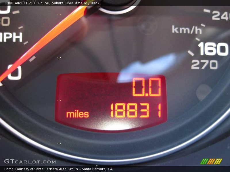 Sahara Silver Metallic / Black 2008 Audi TT 2.0T Coupe