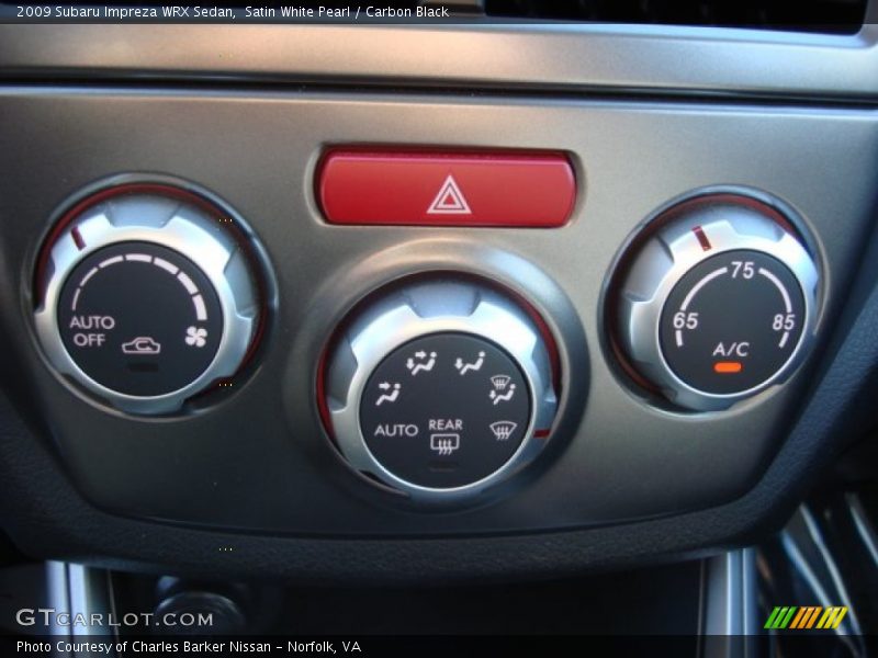Satin White Pearl / Carbon Black 2009 Subaru Impreza WRX Sedan