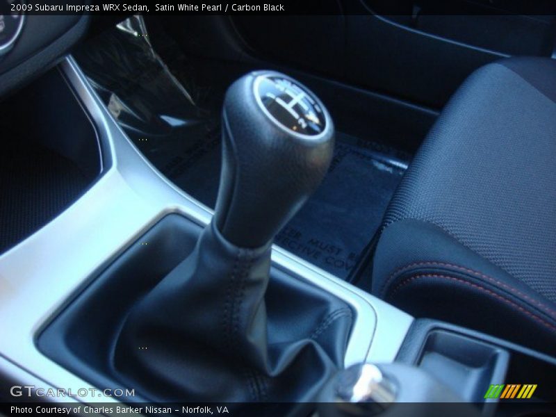 Satin White Pearl / Carbon Black 2009 Subaru Impreza WRX Sedan